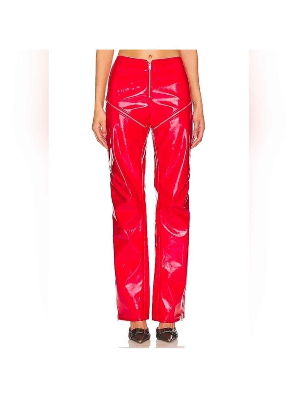 I.AM.GIA Red Isla Patent Faux Leather Pants Size Medium